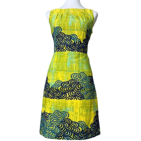 Anthropologie Dress 8 Embroidered Fall Dress Boho Tabitha Azure Scroll RARE - Picture 8 of 16